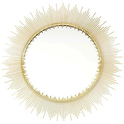 The Home Deco Factory Miroir soleil en métal doré 60 cm. Miroir soleil en métal doré 60 cm