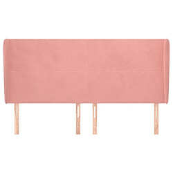 Avis Maison Chic Tête de lit scandinave avec oreilles,meuble de chambre Rose 183x23x118/128 cm Velours -MN15775