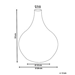 Avis Beliani Vase décoratif SIMPANG fait à la main Céramique 33 cm Blanc