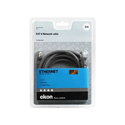 EKON Câble réseau Ethernet RJ45 - 500Mhz - plaqué or - 3M