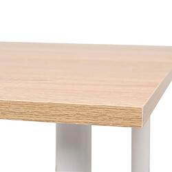 Avis vidaXL Table à manger 120x60x73 cm Chêne et blanc