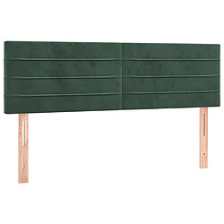 vidaXL Têtes de lit 2 pcs Vert foncé 72x5x78/88 cm Velours