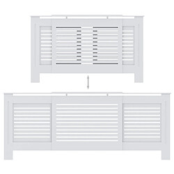 Acheter vidaXL Cache-radiateur MDF Blanc 205 cm