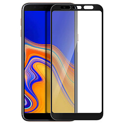 Avizar Film Écran Samsung Galaxy J4 Plus Verre Trempé 9H Biseauté Transparent Bord noir