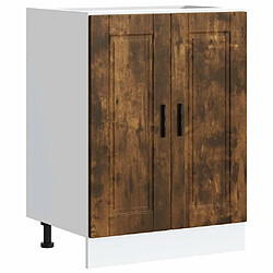 vidaXL Armoire de cuisine Porto chêne fumé bois d'ingénierie