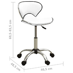 vidaXL Tabouret de salon et spa Blanc Similicuir pas cher