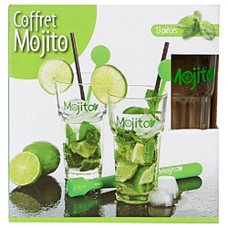 Maison Futee kit Mojito 13 pièces : verres, pailles, touilleurs et pilon