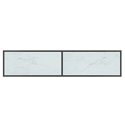 Maison Chic Table console | Meuble d'entrée | Table d'appoint Blanc 160x35x75,5 cm Verre trempé -GKD10590 pas cher