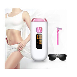 Chrono Épilation IPL, épilateur laser 999 999 flashs pour femmes et hommes, système d'épilation permanente indolore pour les aisselles du visage, la ligne du bikini, les jambes (blanc)