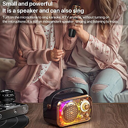 Avis Yonis Enceinte Bluetooth Karaoke Sans Fil RGB