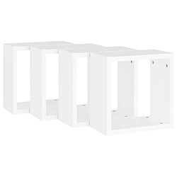 Acheter vidaXL Étagères cube murales 4 pcs blanc 30x15x30 cm