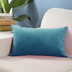 Acheter Housse de coussin en velours doux de couleur unie recouvert de coussin Lake Blue