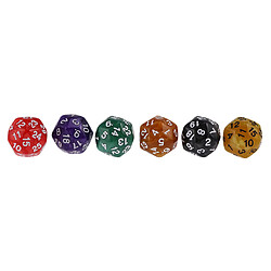 Pack De 6pcs Multi Sided Dés Pour D u0026 D Trpg Partie Jeu De Société Jouets Perle D30