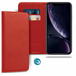 Ipomcase Coque Etui Housse de protection Porte carte iPhone XR -Rouge