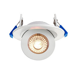 Saxby Downlight encastré 4CCT Tri Wattage 8W Peinture Blanc Mat IP44