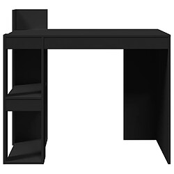 Helloshop26 Bureau table poste de travail meuble d'ordinateur informatique étude 103,5 x 56,5 x 94 cm bois d'ingénierie noir 02_0023894