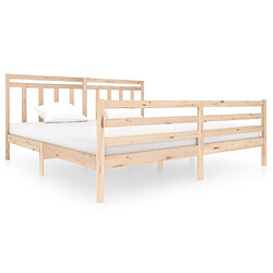 vidaXL Cadre de lit sans matelas bois massif 200x200 cm