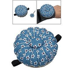 Avis Coussin D'épingle De Poignet Aiguilles Magnétiques Pincushion Handcraft Tidy Organizer Bleu