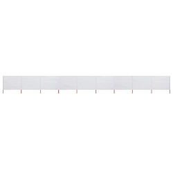 vidaXL Paravent 9 panneaux Tissu 1200 x 120 cm Blanc sable