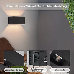 Acheter NETTLIFE Lampe Murale LED Noire IP65, Lumière Blanche Chaude Réglable G9, Applique Intérieure/Extérieur pour Salon