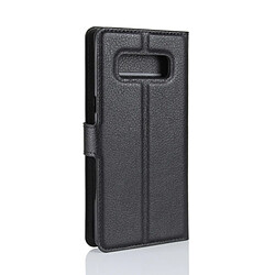 Avis Wewoo Coque noir pour Samsung Galaxy Note 8 Litchi Texture horizontale Flip étui en cuir avec titulaire et fentes cartes porte-monnaie