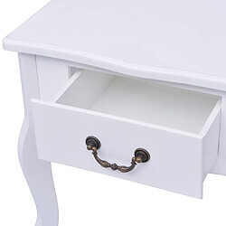 Avis Maison Chic Table de chevet, Table de Nuit, Table d'appoint MDF Blanc