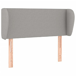 Maison Chic Tête de lit scandinave avec oreilles,meuble de chambre Gris clair 83x23x78/88 cm Tissu -MN36143