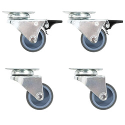 vidaXL Roulettes pivotantes doubles 4 pcs 50 mm