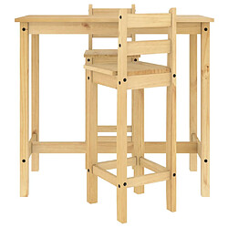 Avis vidaXL Ensemble de bar 3 pcs Bois de pin massif