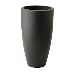 ELHO Pot de fleur rond haut en polyethylène Pure - Anthracite - 40cm