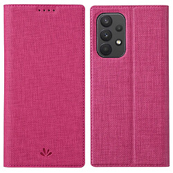 Etui en PU VILI fermeture automatique magnétique antichoc avec support et porte-carte rose pour votre Samsung Galaxy A33 5G