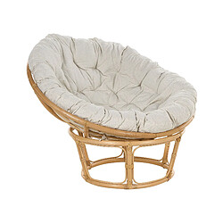 Beliani Chaise de jardin SALVO Rotin Beige clair