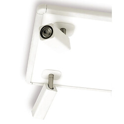 Avis Luminaire Center Plafonnier Ibiza Ampoules 4 Head avec Backlit Ampoules 4x5W+20W LED carré blanc, 3000lm, 4000K