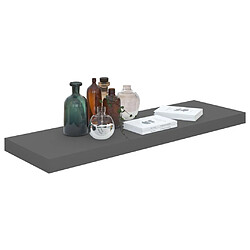 Avis Maison Chic Lot de 4 Étagère murale flottante,Etagère de rangement Gris brillant 80x23,5x3,8 cm MDF -MN32774