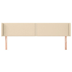 Avis Maison Chic Tête de lit moderne avec oreilles pour chambre - Décoration de lit Crème 163x16x78/88 cm Tissu -MN71259