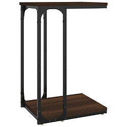 Maison Chic Table d'appoint | Table Basse Chêne marron 40x30x60 cm Bois d'ingénierie -GKD70227