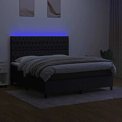 Acheter Sommier à lattes,Cadre à lattes de lit et matelas et LED pour Adulte Noir 180x200 cm Tissu -MN30551