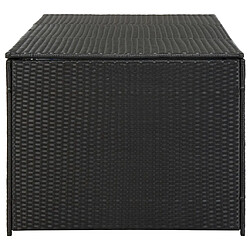 Avis vidaXL Boîte de rangement de jardin Résine tressée 180x90x70 cm Noir