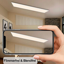 Acheter NETTLIFE Plafonnier LED Blanc Dimmable Panneau 120x30CM avec Télécommande 48W Veilleuse Moderne Lampe de Chambre pour Salon Bureau Cuisine