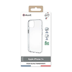 Coque souple Muvit For France iPhone 14 Transparent