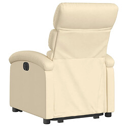 Avis vidaXL Fauteuil inclinable Crème Tissu