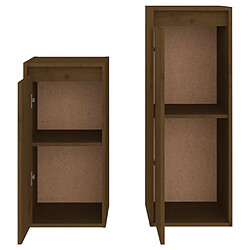 Acheter Maison Chic Meubles TV 2 pcs pour salon Marron miel Bois massif de pin -MN35480