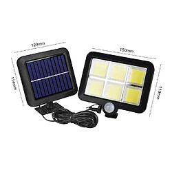 BESTA Split Six Grid Lampe Solaire de Jardin, 120LED Ultra Lumineux IP65 Imperméable à l'eau Solaire à Induction du Corps Humain Applique Murale, Cordon Réglable de 5m Panneau Solaire Lumières de Sécurité pour Jardin Garage pas cher