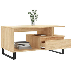 Avis vidaXL Table basse Chêne sonoma 90x49x45 cm Bois d'ingénierie