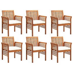 Acheter Maison Chic Mobilier à dîner 7 pcs de jardin - Ensemble table et chaises d'extérieur - Salon/Mobilier de jardin classique et coussins Acacia solide -MN73122