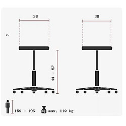 Topstar tabouret mobile / tabouret dynamique SITNESS RS BOB noir