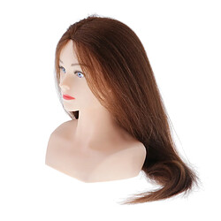 Tête De Mannequin En Coiffure Pour Salon De Coiffure, Tête De Mannequin 27 '' Brun Foncé