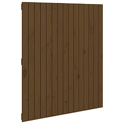 vidaXL Tête de lit murale Marron miel 95,5x3x110 cm Bois massif de pin