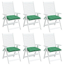 Avis vidaXL Coussins de chaise lot de 6 vert 40x40x7 cm tissu oxford