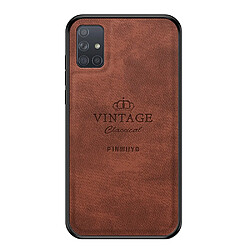 Coque en TPU + PU antichute, hybride marron pour votre Samsung Galaxy A71 4G SM-A715